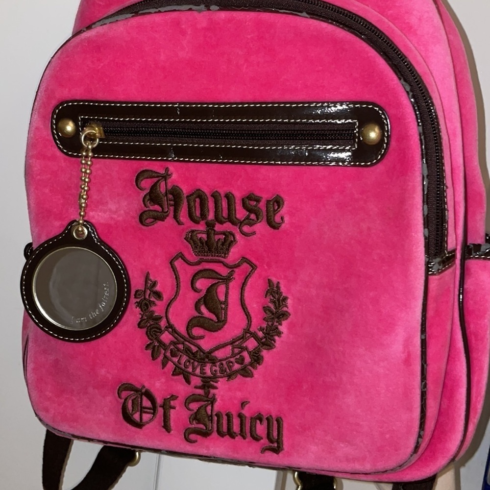 💖 Vintage Y2K JUICY Preppy Velour backpack